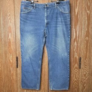 Lee Men Regular Fit 42x30 Denim Jeans Blue Straight Leg Cotton Heavy Weight